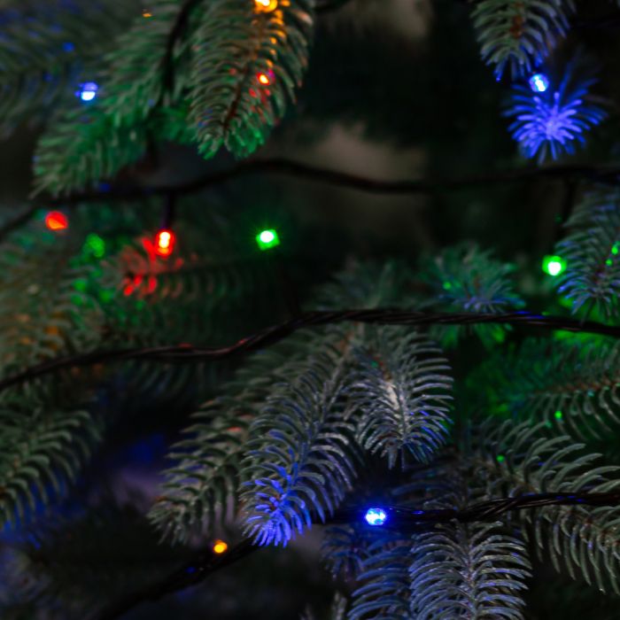 Гірлянда нитка 22 м на 218 LED лампочок світлодіодна чорний провід 8 режимів работи M500LEDML