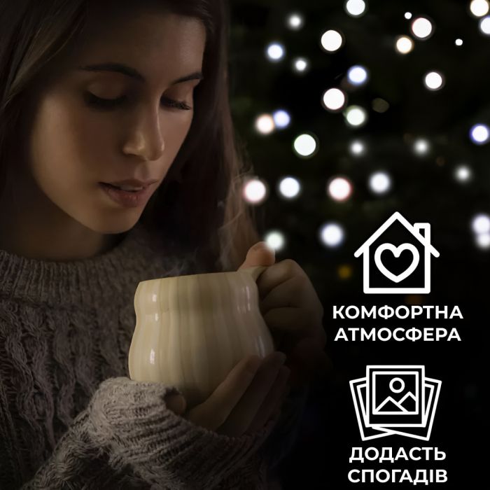 Гірлянда нитка 22 м на 218 LED лампочок світлодіодна чорний провід 8 режимів работи Білий M500LEDW