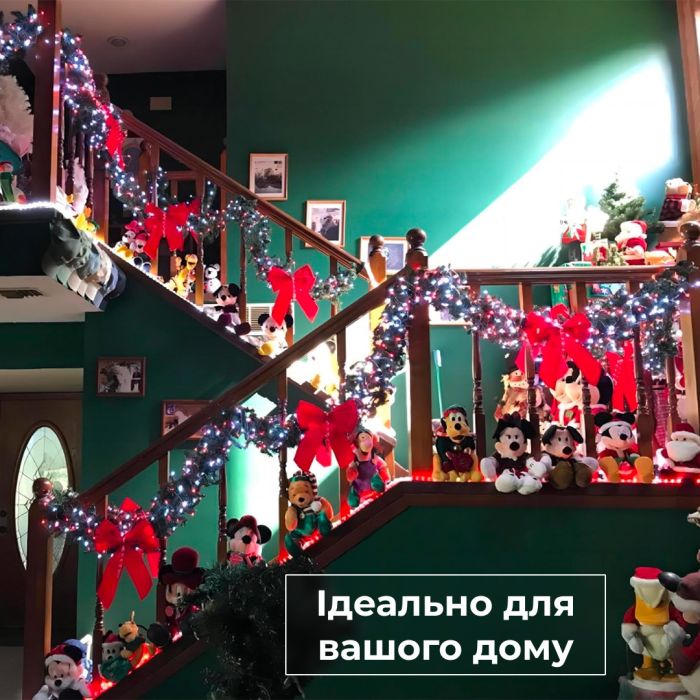 Гірлянда нитка світлодіодна GarlandoPro 50 LED 6м 8 режимов гірлянда новорічна W100LEDML