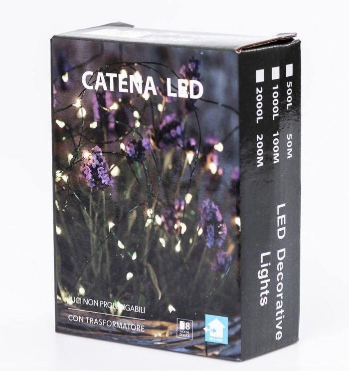 Гірлянда Роса Крапля 50 метрів 500 LED лампочок світлодіодна гірлянда в котушці мідний дріт 50 м 8 функцій + пульт Синій