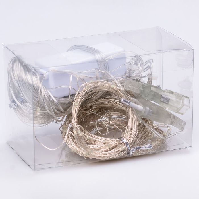 Гірлянда штора світлодіодна GarlandoPro Роса 200LED 3х2м 10 ліній 8 режимів гірлянда крапля роси Синій 173302BL