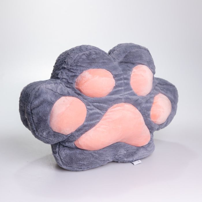 М'яка іграшка-подушка з пледом і муфтою Лапка 40×40×25 (см) іграшка плед 3 в 1 дитячий плюшевий плед Сірий 520-18G