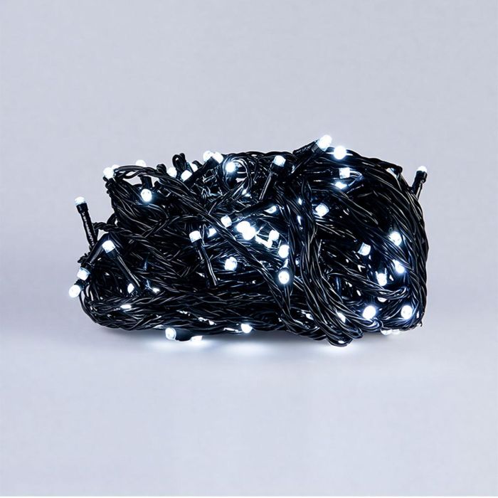 Новорічна гірлянда кімнатна нитка 22 м 220 LED чорний провід Білий W220LED22MBW