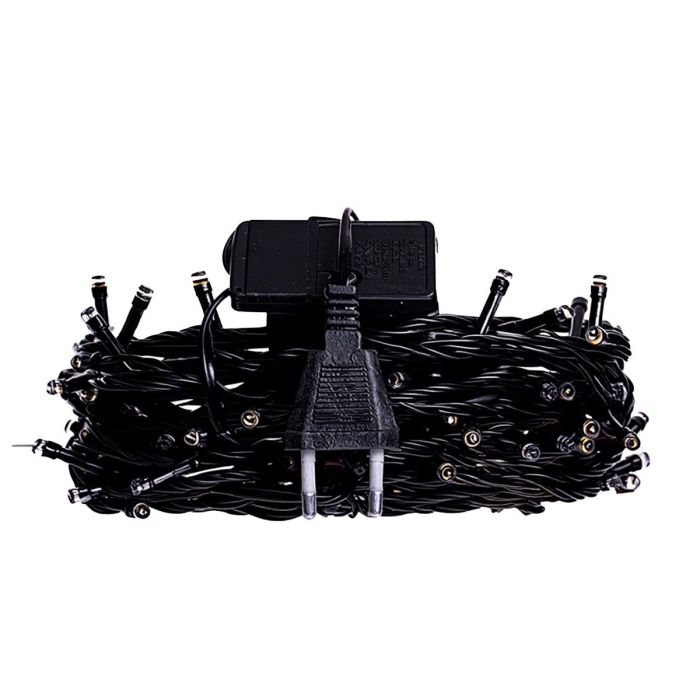 Новорічна гірлянда кімнатна нитка 22 м 220 LED чорний провід Жовтий W220LED22MBY