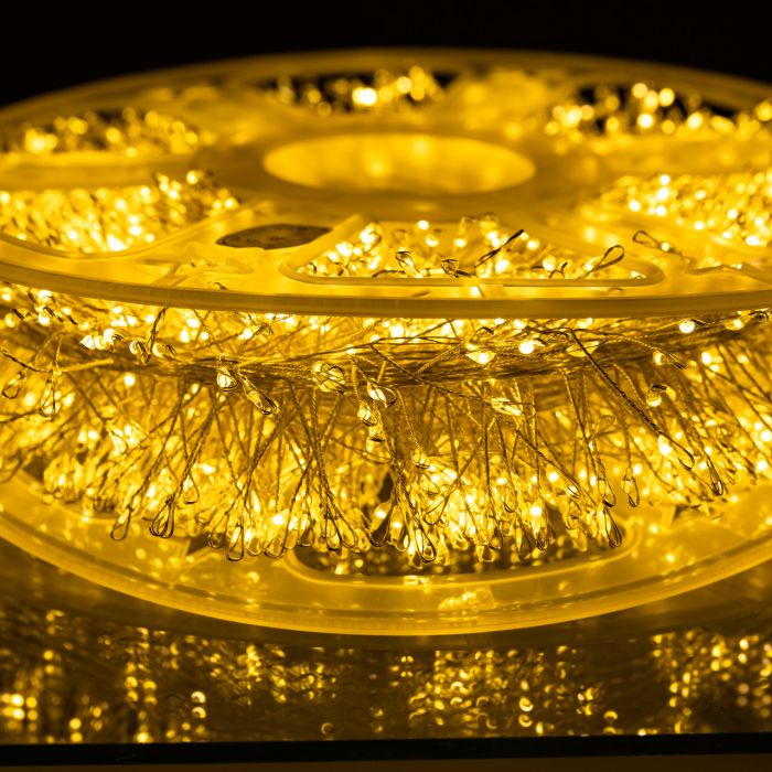 Новорічна гірлянда Хвойна лапа 100 м 3000 LED білий провід Жовте сяйво D3000L100MWY