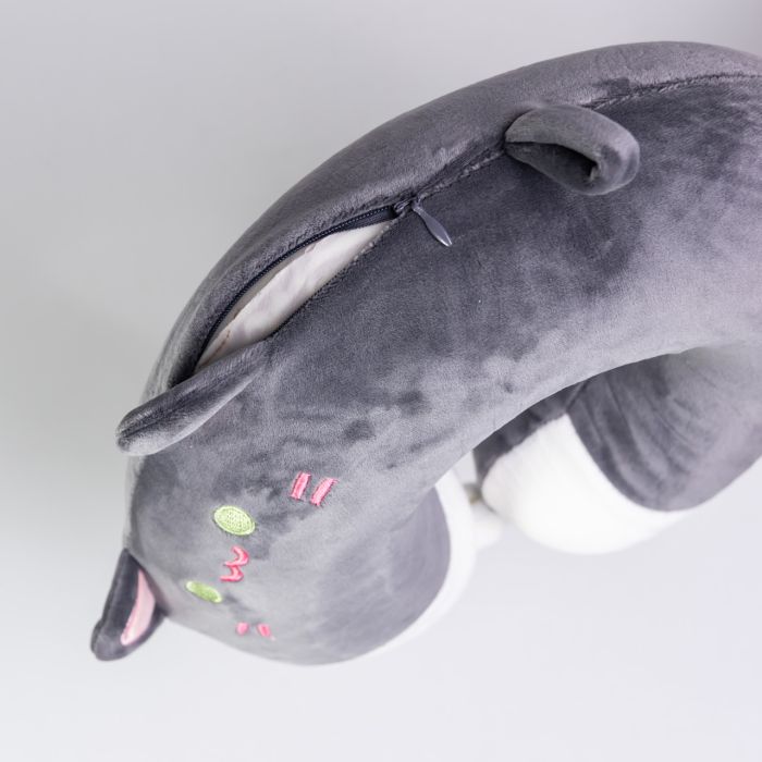 Подушка для шиї Kitty U-подібна темно-сіра HP-56-11BG