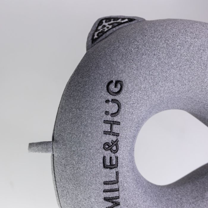 Подушка для шиї Smile&Hug U-подібна темно-сіра HP-56-14G