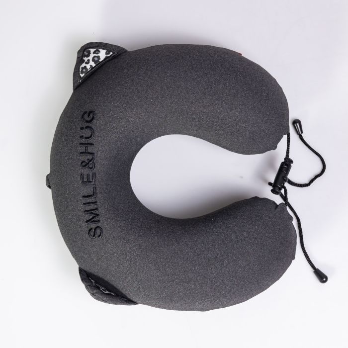 Подушка для шиї Smile&Hug U-подібна темно-сіра HP-56-14B