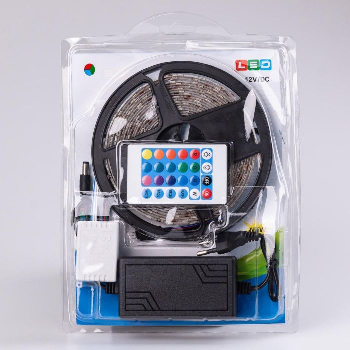 Стрічка світлодіодна з пультом GarlandoPro водостійка 300 LED 5m led лента 5050RGB