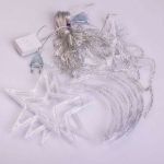 Електрична гірлянда Зірка штора 3 метри на вікно для фотозон синя WYF11BL